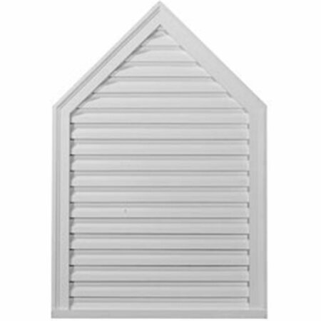 DWELLINGDESIGNS 24 W x 53 H in. Peaked Gable Vent Louver, Decorative DW2243659